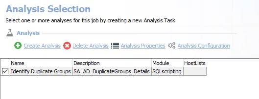 Anaylsis tasks for AAD_DuplicateGroups Job
