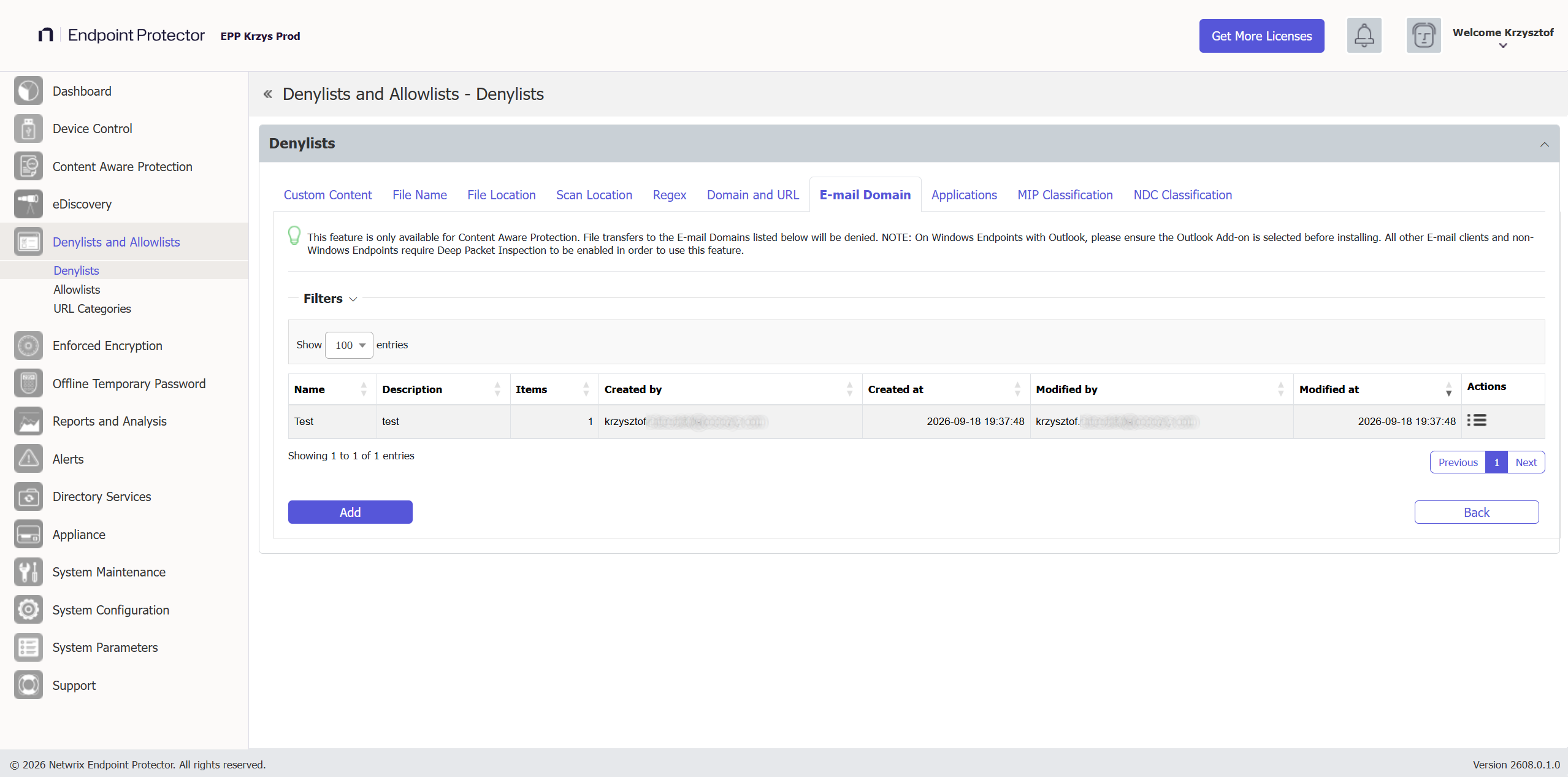 E-mail Domain Denylists