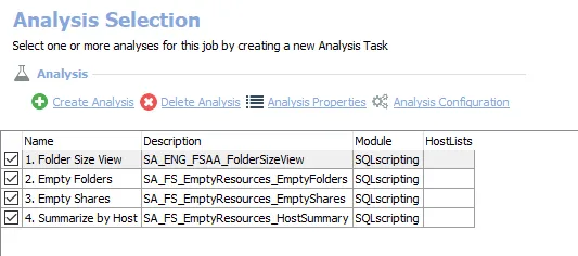 Analysis Tasks for the FS_EmptyResources Job