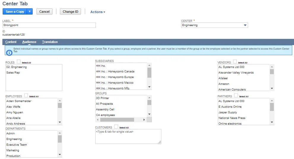 Assigning permissions.