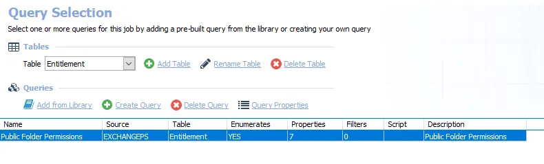 Queries for the PF_EntitlementScans Job
