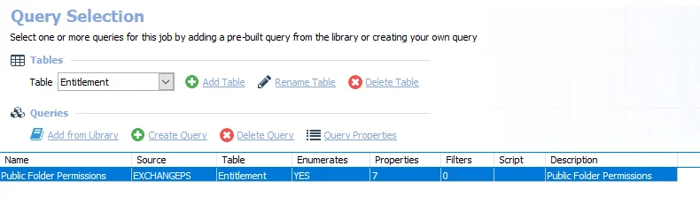 Queries for the PF_EntitlementScans Job