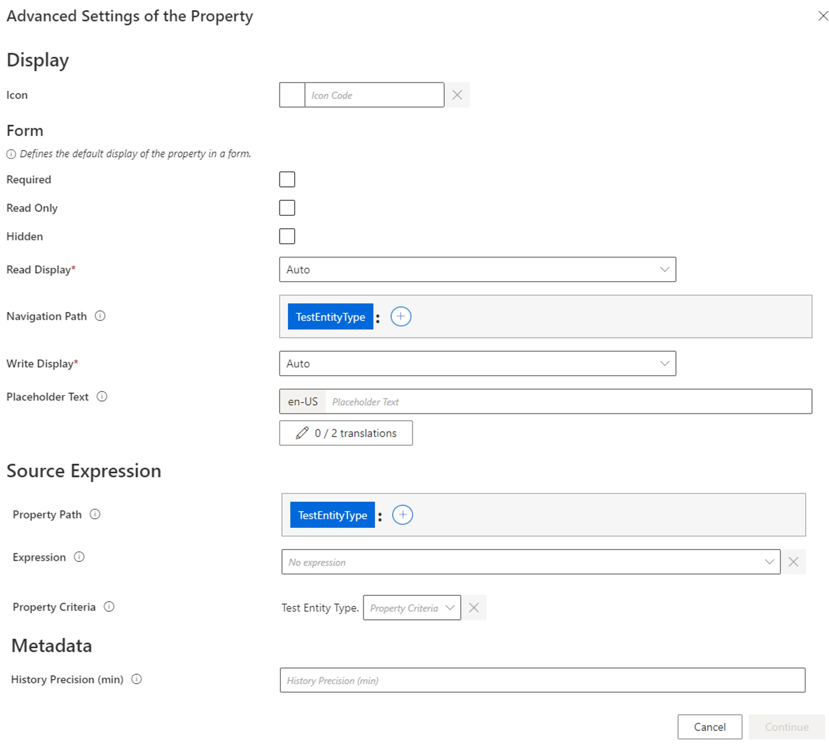 Advanced Settings