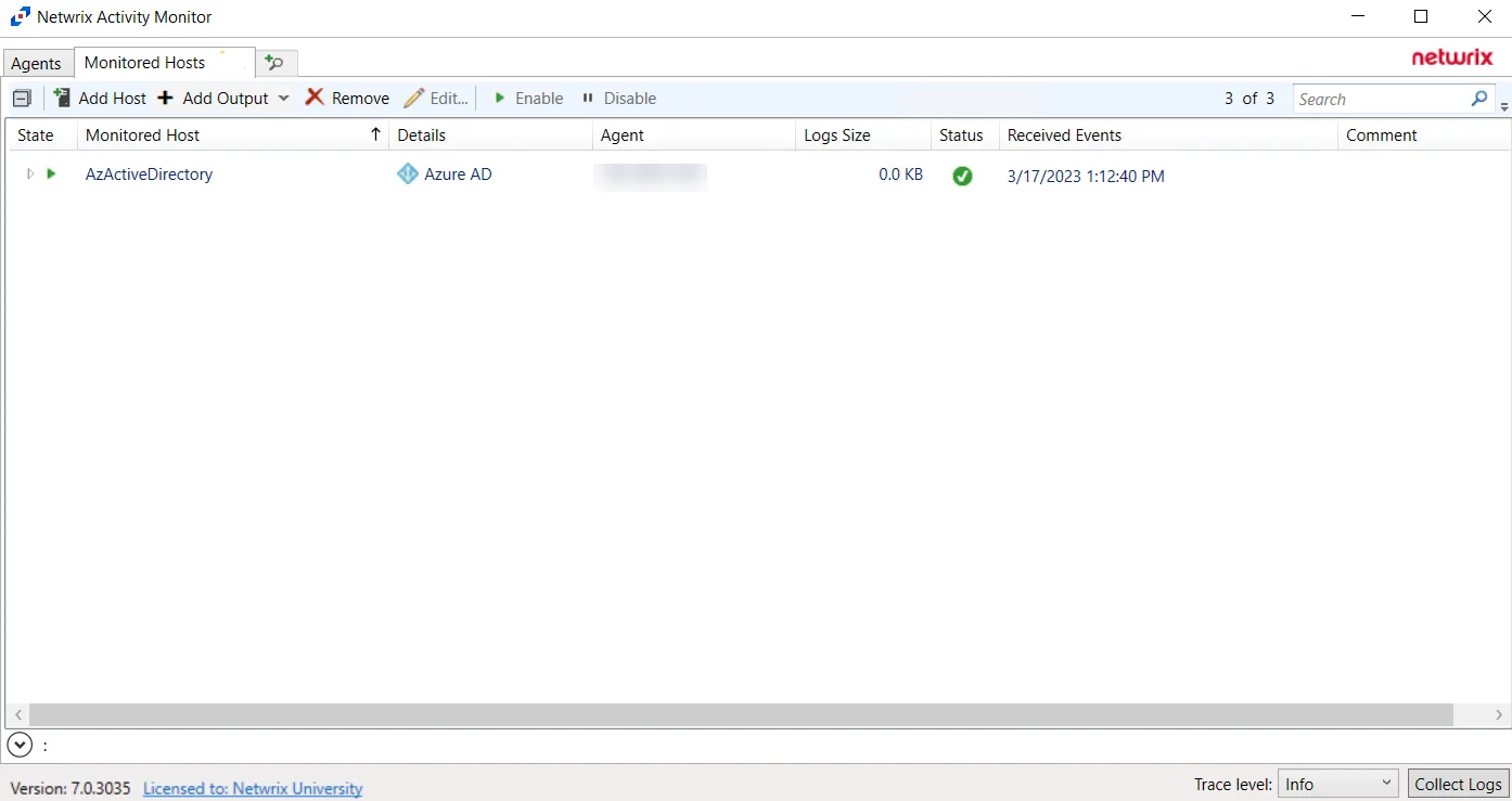 Azure Active Directory in Activity Monitor
