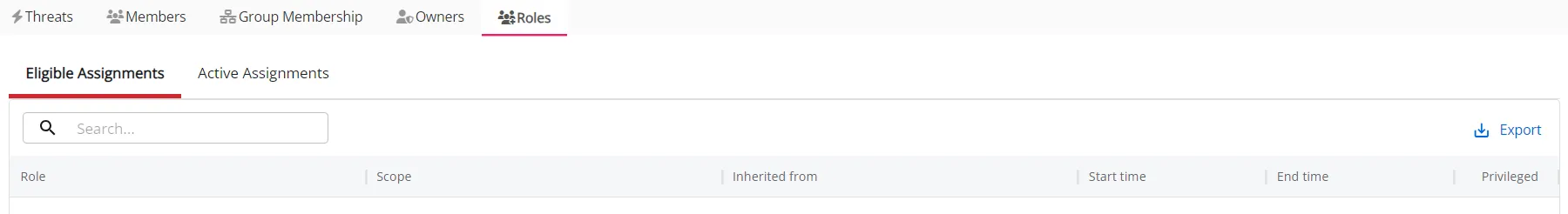 Entra ID Group Roles Tab Page