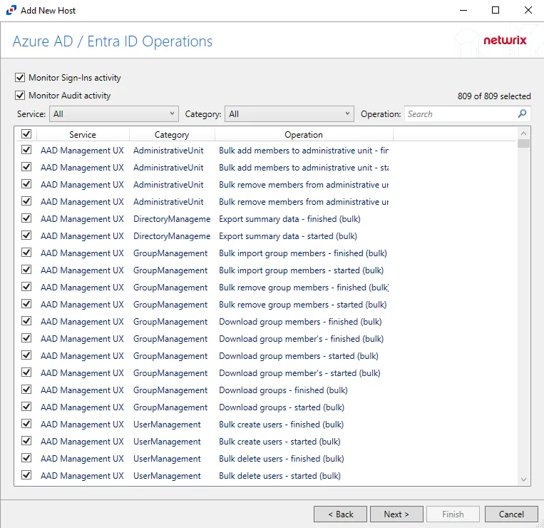 Add Host - Azure AD Operations page
