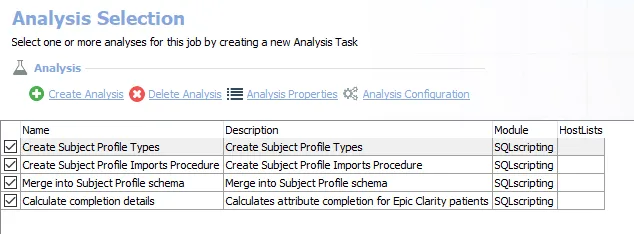 Analysis Tasks for the AnyID_EpicClarity Job