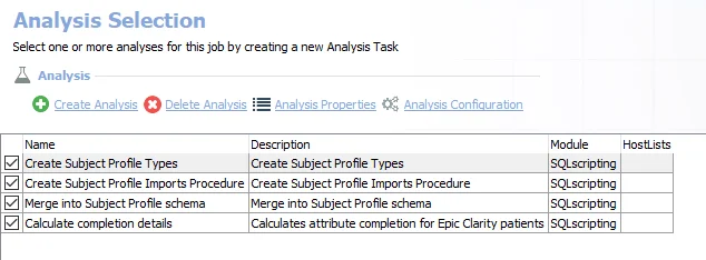 Analysis Tasks for the AnyID_EpicClarity Job