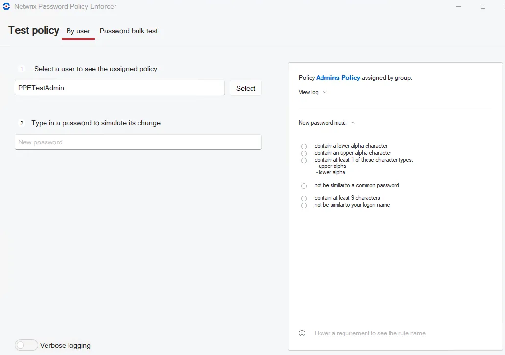 Admins policy is being tested