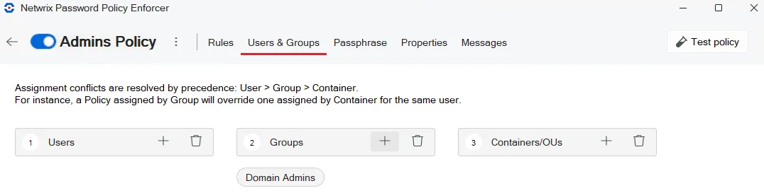 Domain Admins added