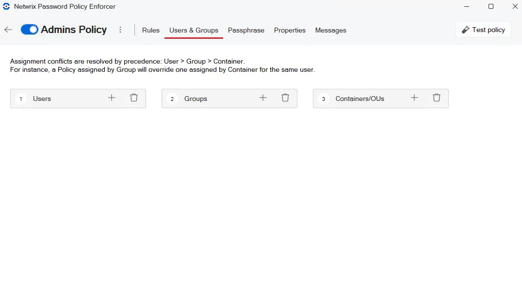 Open the Users &amp; Groups tab