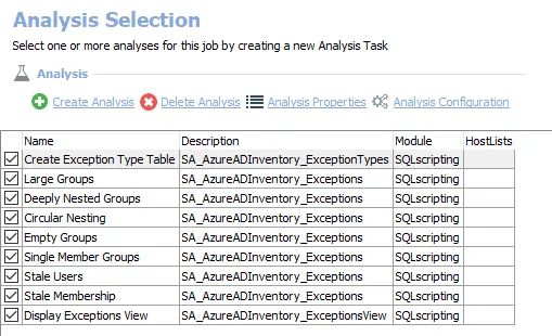 Analysis Tasks for 2-AAD_Exceptions Job