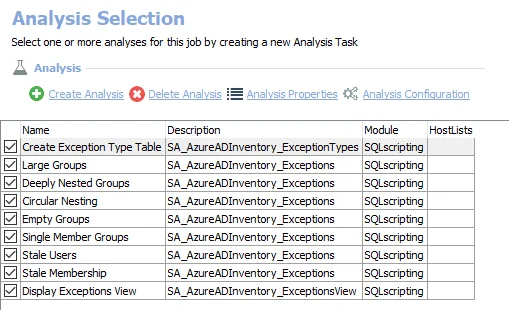 Analysis Tasks for 2-AAD_Exceptions Job