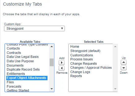 Add Export Object Attachments to your menu bar in Classic view