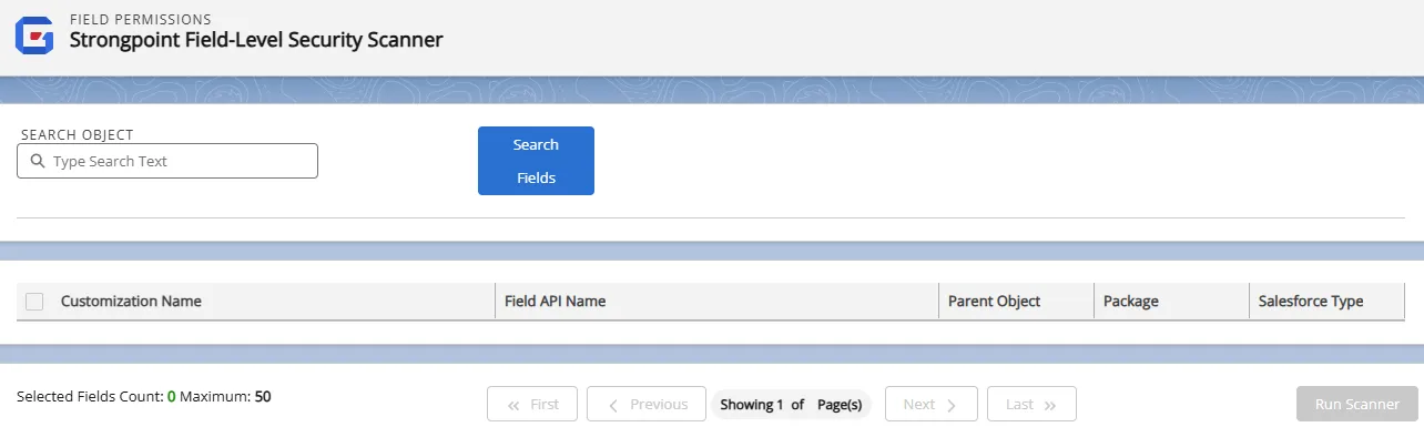 Open the Field Level Security Scanner