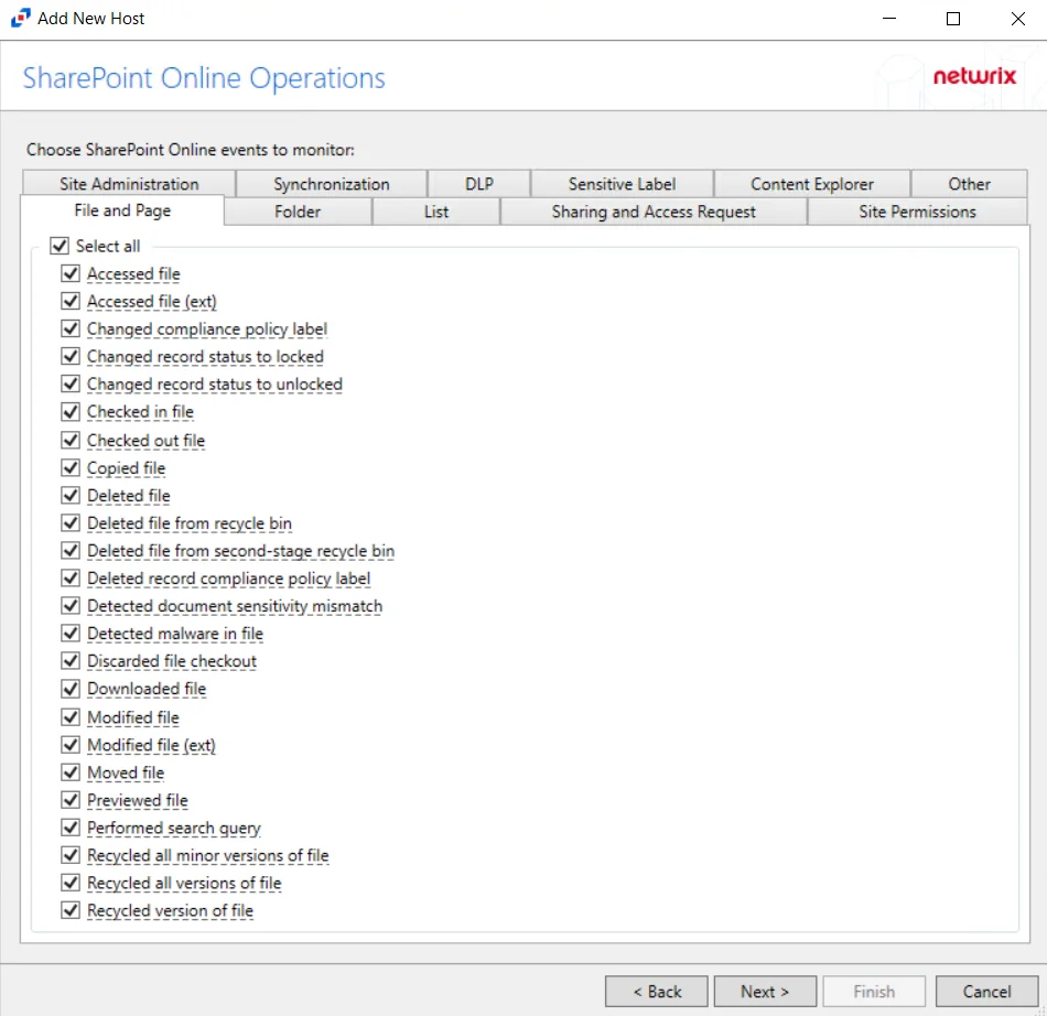 SharePoint Online Operations page