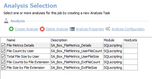 Analysis Tasks for the Box_FileMetrics Job