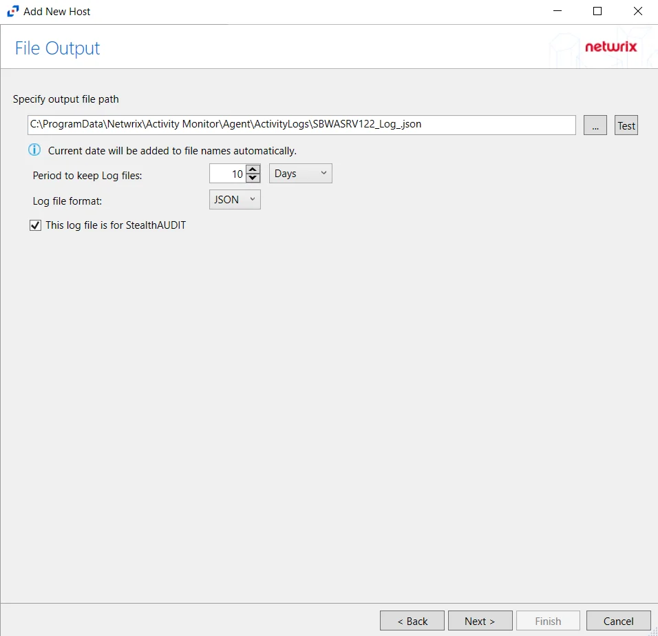 File Output Page
