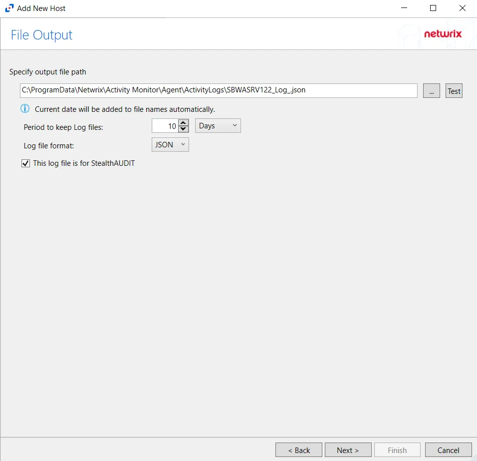 File Output Page