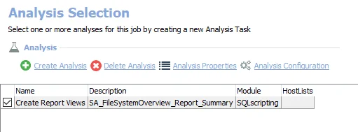 Analysis Tasks for the FileSystemOverview Job