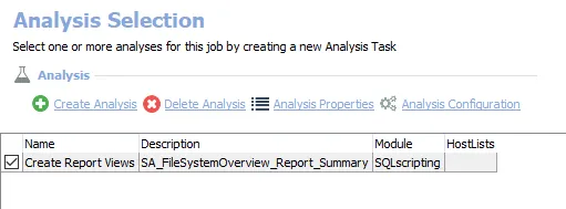 Analysis Tasks for the FileSystemOverview Job