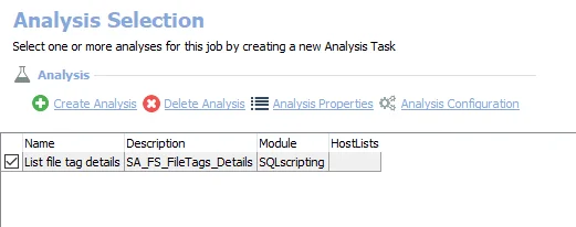 Analysis Tasks for the FS_FileTags Job