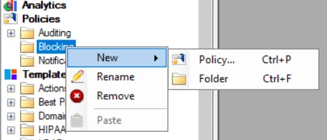 Folder Node - Right-click Menu