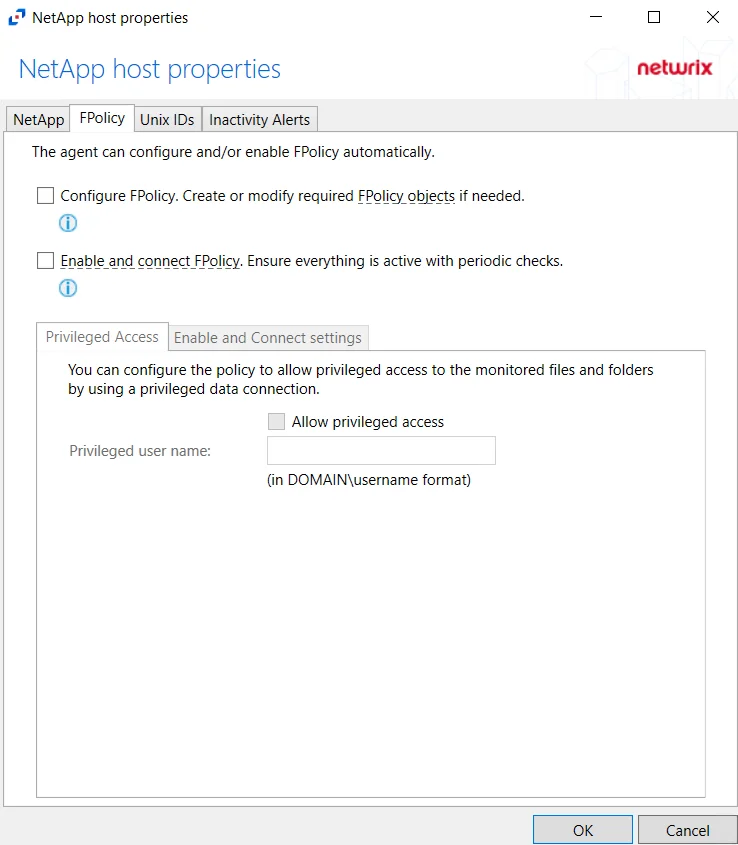 FPolicy Tab