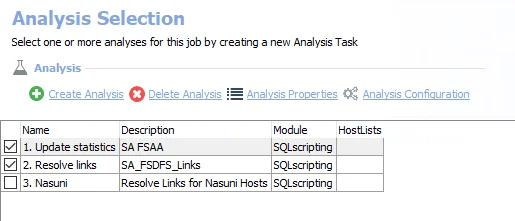Analysis Tasks for the 2-FSAA Bulk Import Job