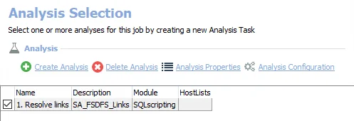 Analysis Task for the 1-FSAA System Scans Job