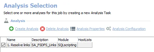 Analysis Task for the 1-FSAA System Scans Job