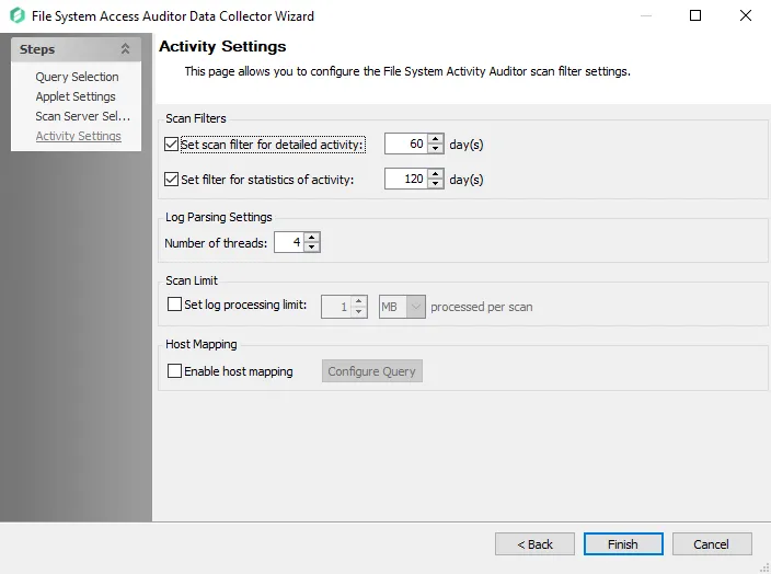 Activity Settings