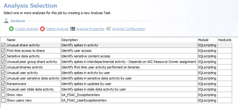 Analysis Tasks for the 3-FSAC Exceptions Job
