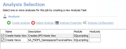 Analysis Tasks for the 0-FSDFS System Scans Job