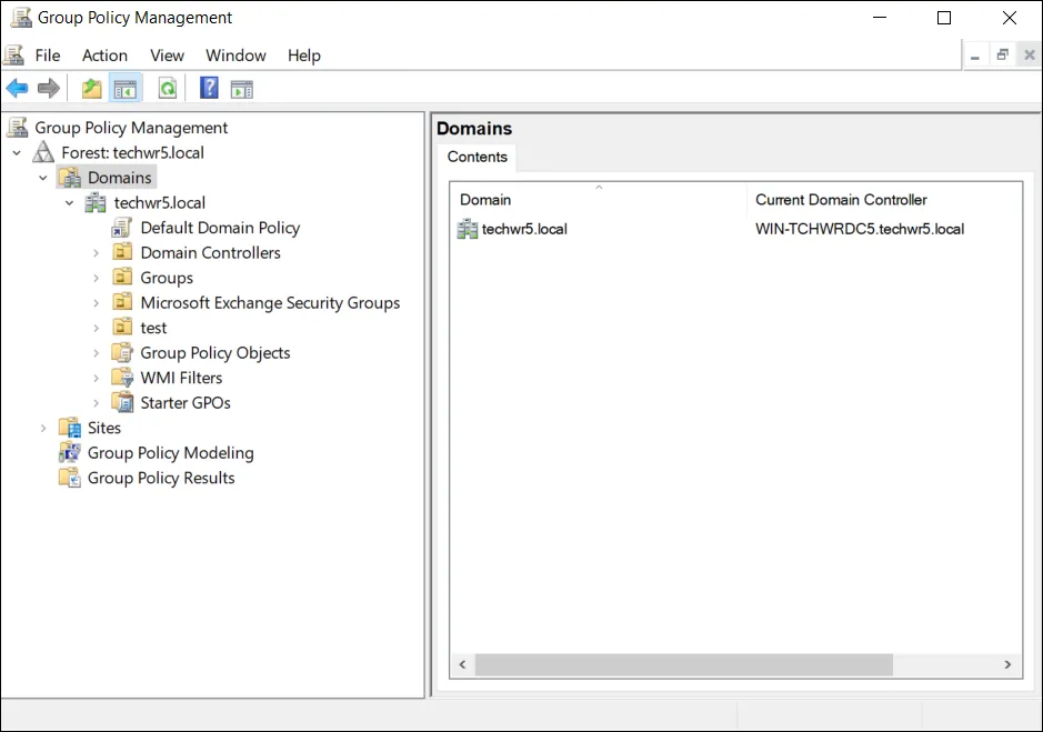Group Policy Management console