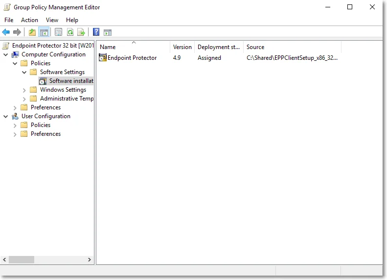 Configuring Deployment for Group Policy Objects