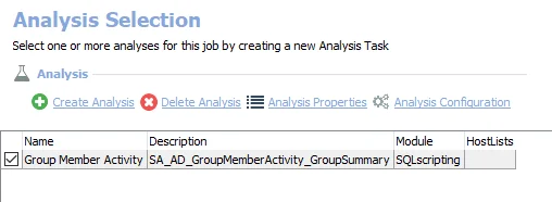 Analysis Tasks for the AD_GroupMemberActivity Job