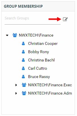Group Membership pane