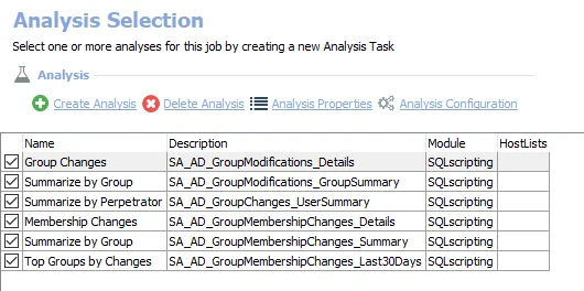 Analysis Tasks for the AD_GroupModifications Job