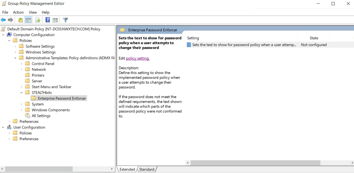 Group Policy Management Editor