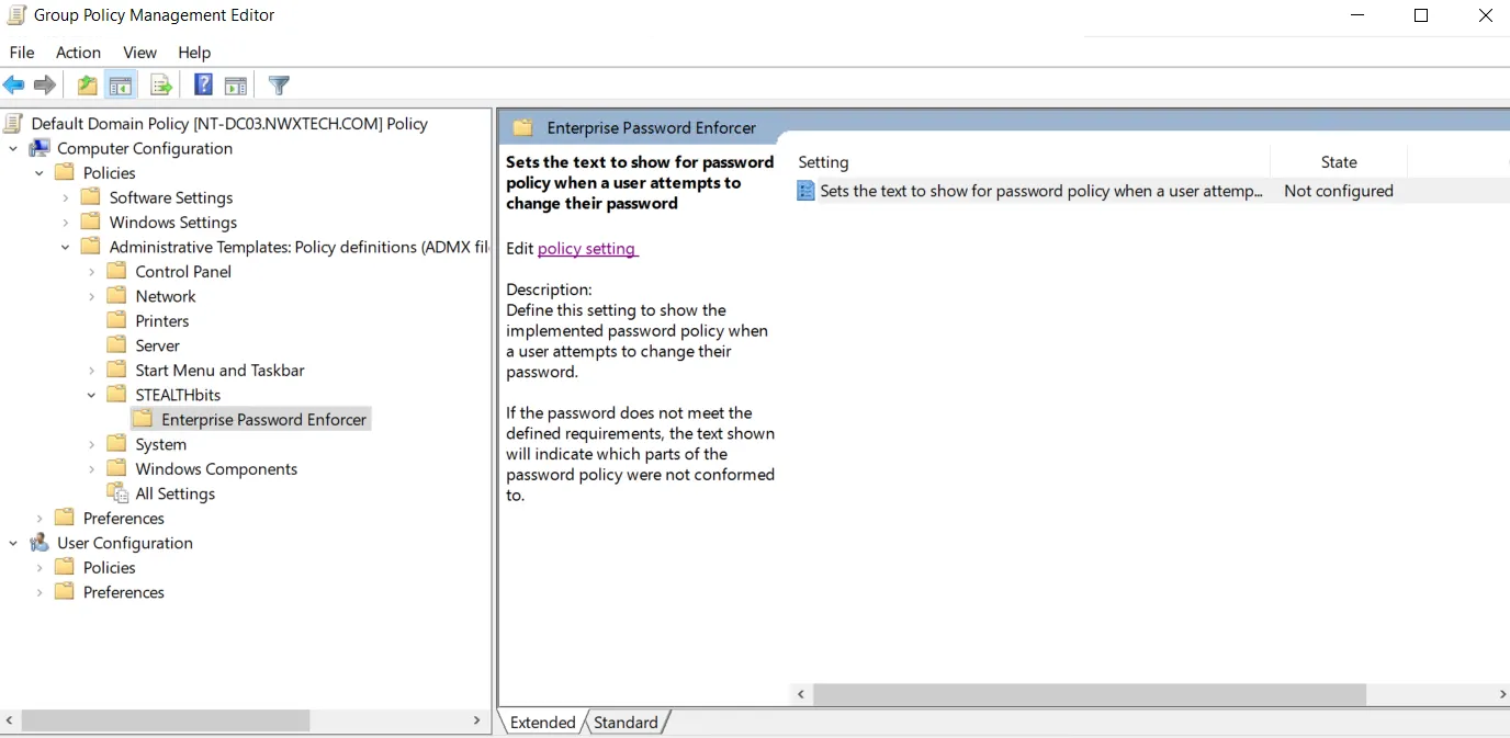 Group Policy Management Editor