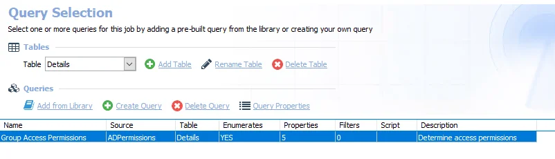 Query for the AD_GroupRights Job
