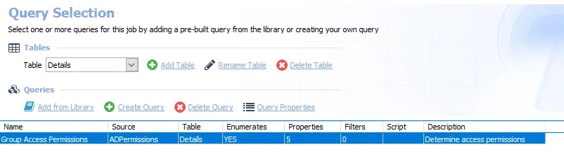 Query for the AD_GroupRights Job