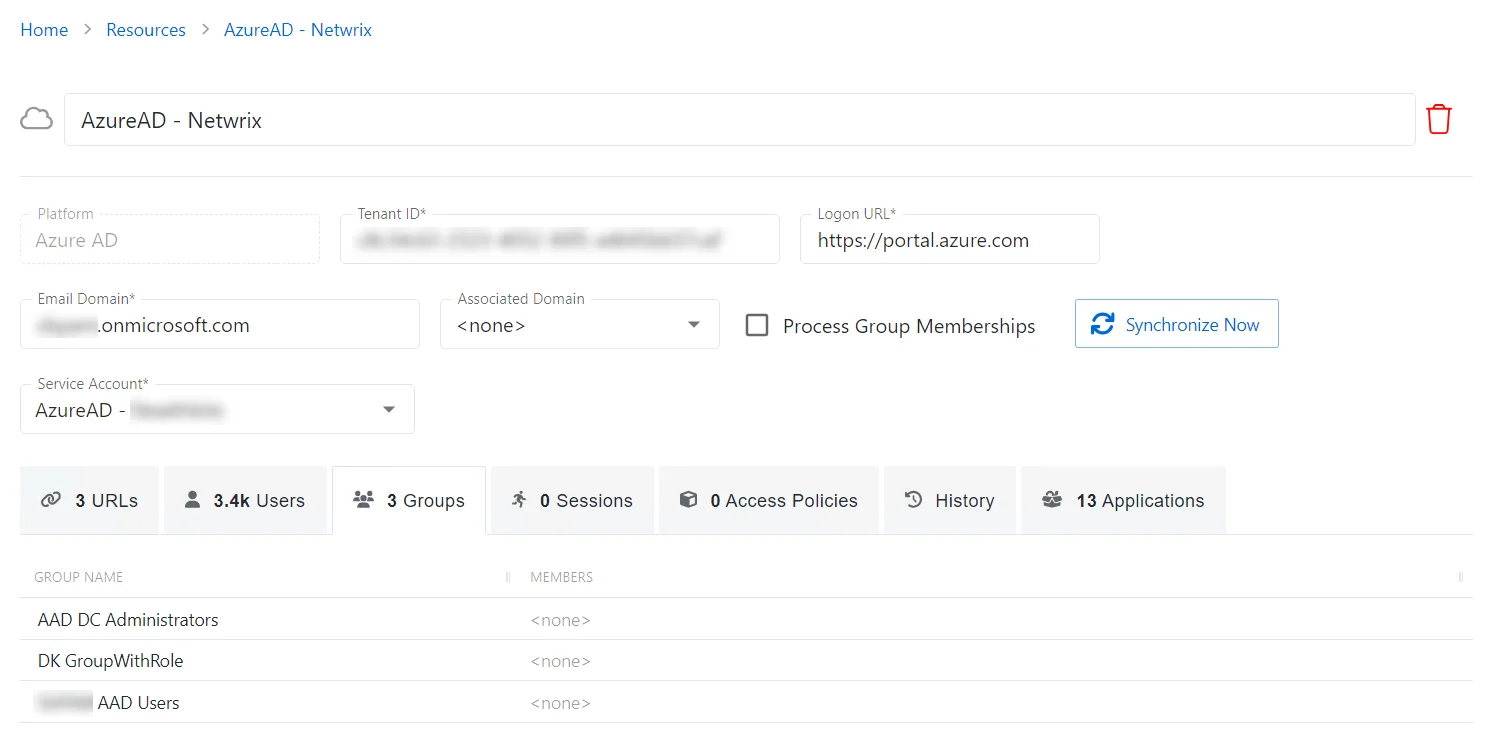 Groups Tab Azure AD