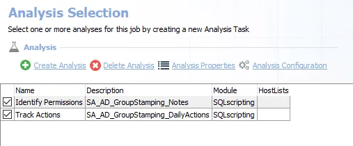 Analysis Tasks for the AD_GroupStamping Job