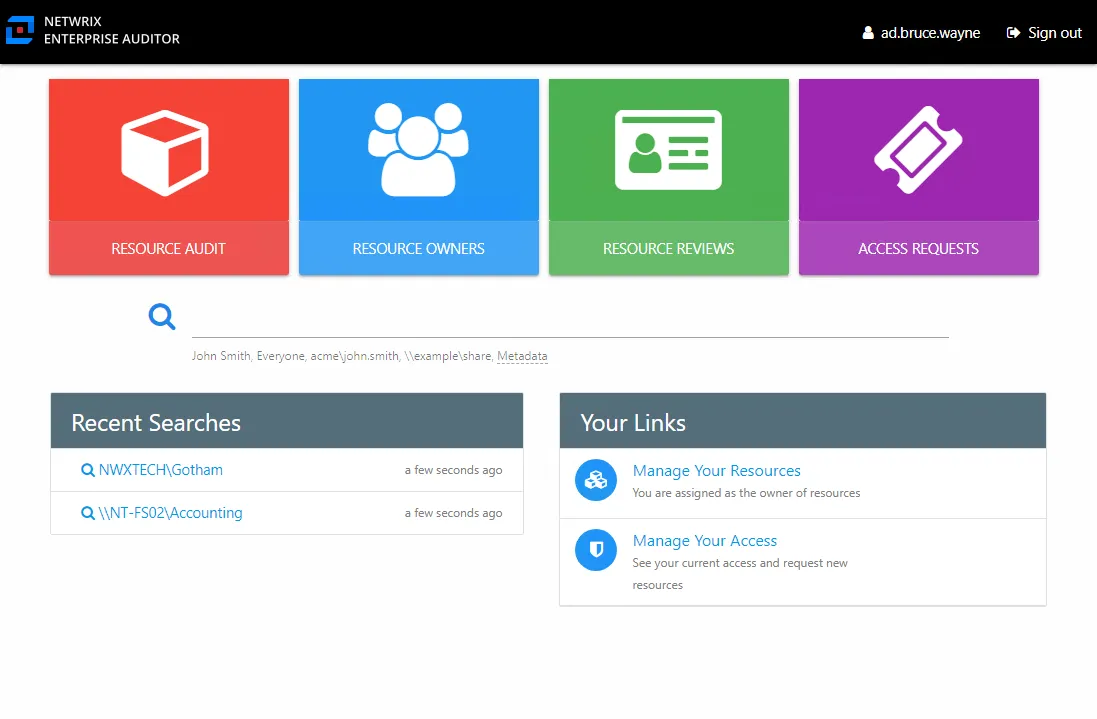 Home page for Security Team role