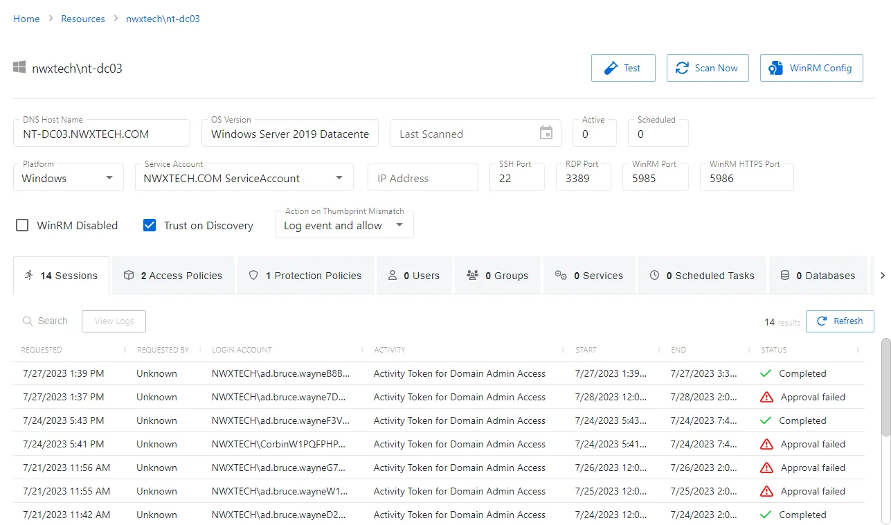 Host Details Page