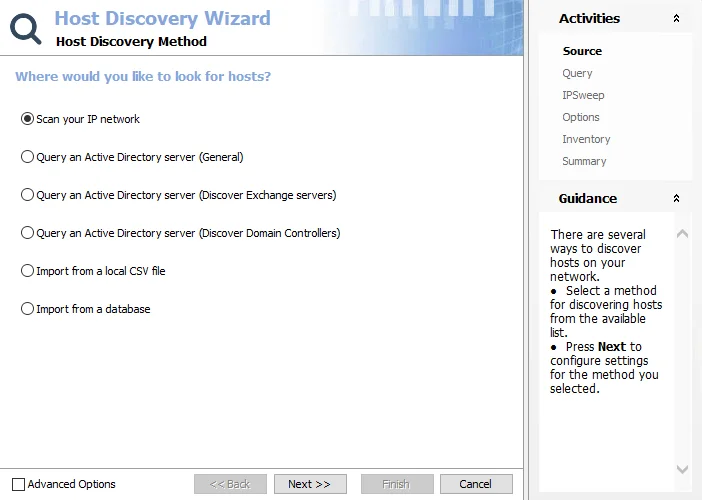Host Discovery Wizard