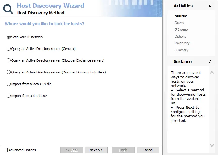 Host Discovery Wizard