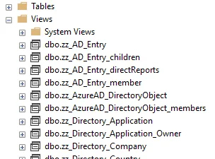 SSMS Views